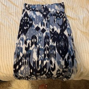 Blue Marled Maxi Skirt